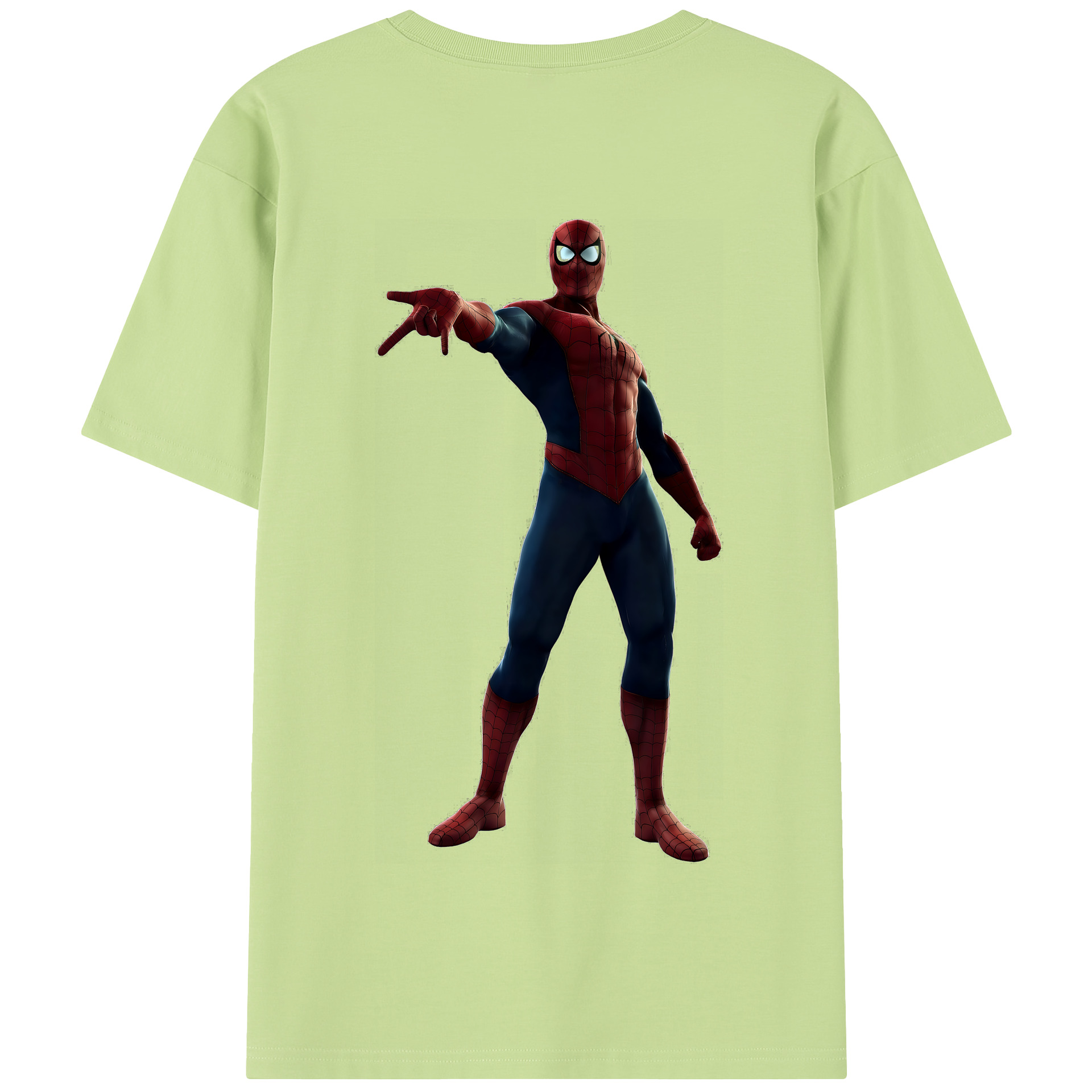 （画像用） Spider Man スパイダーマン 綿100％半袖Tシャツ（背面プリント）